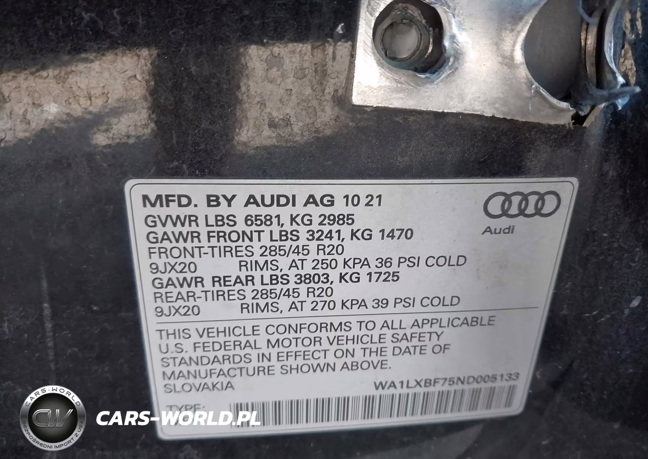 2022 Audi Q7 Premium Plus 55 Tfsi Quattro Tiptronic VIN:WA1LXBF75ND005133 - 9