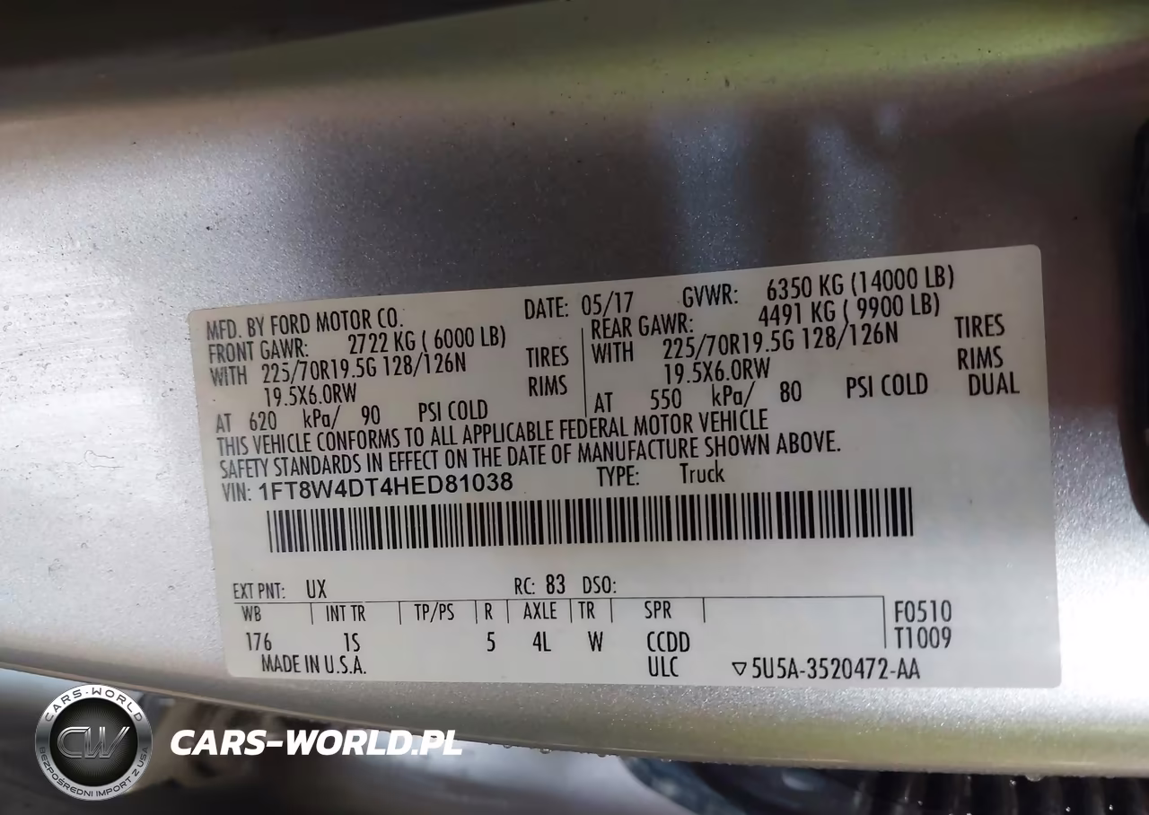 2017 Ford F-450 Xl VIN:1FT8W4DT4HED81038 - 9