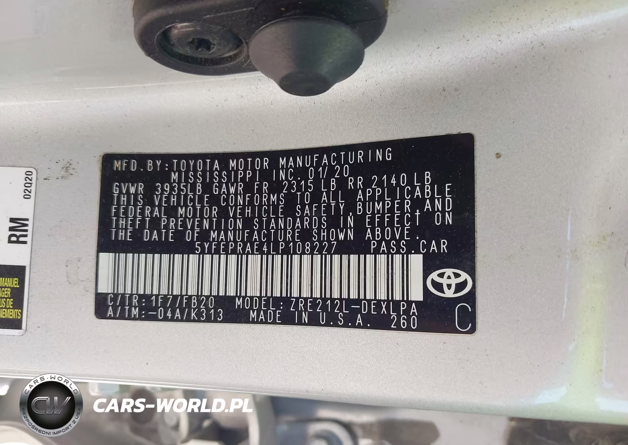 2020 Toyota Corolla Le VIN:5YFEPRAE4LP108227 - 9