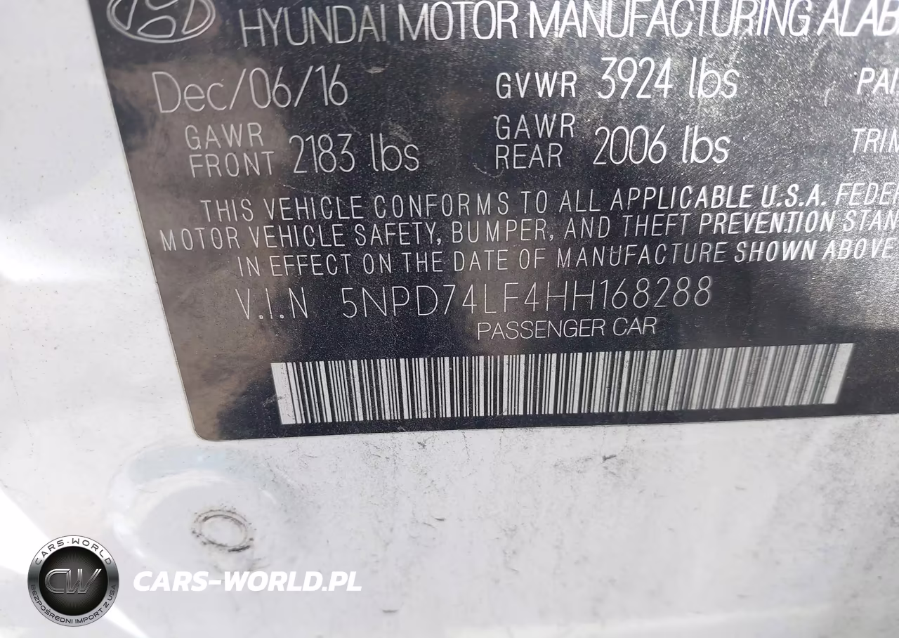 2017 Hyundai Elantra Se VIN:5NPD74LF4HH168288 - 9