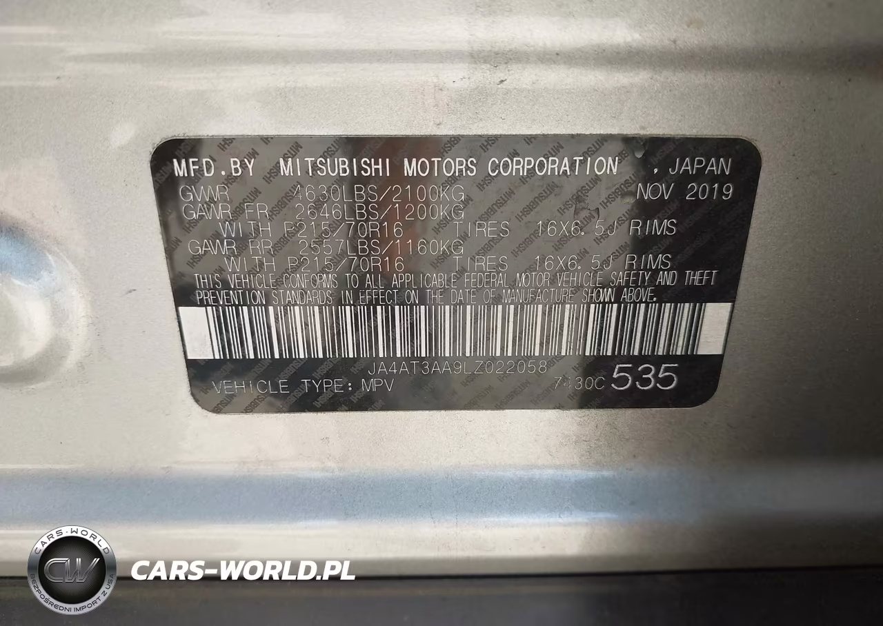 2020 Mitsubishi Eclipse Cross Es 1.5T Awc VIN:JA4AT3AA9LZ022058 - 9