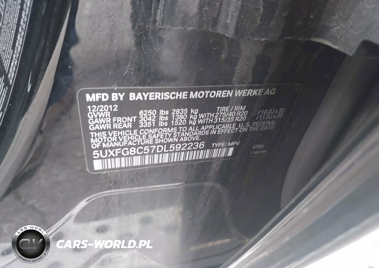 2013 BMW X6 xDrive50I VIN:5UXFG8C57DL592236 - 9