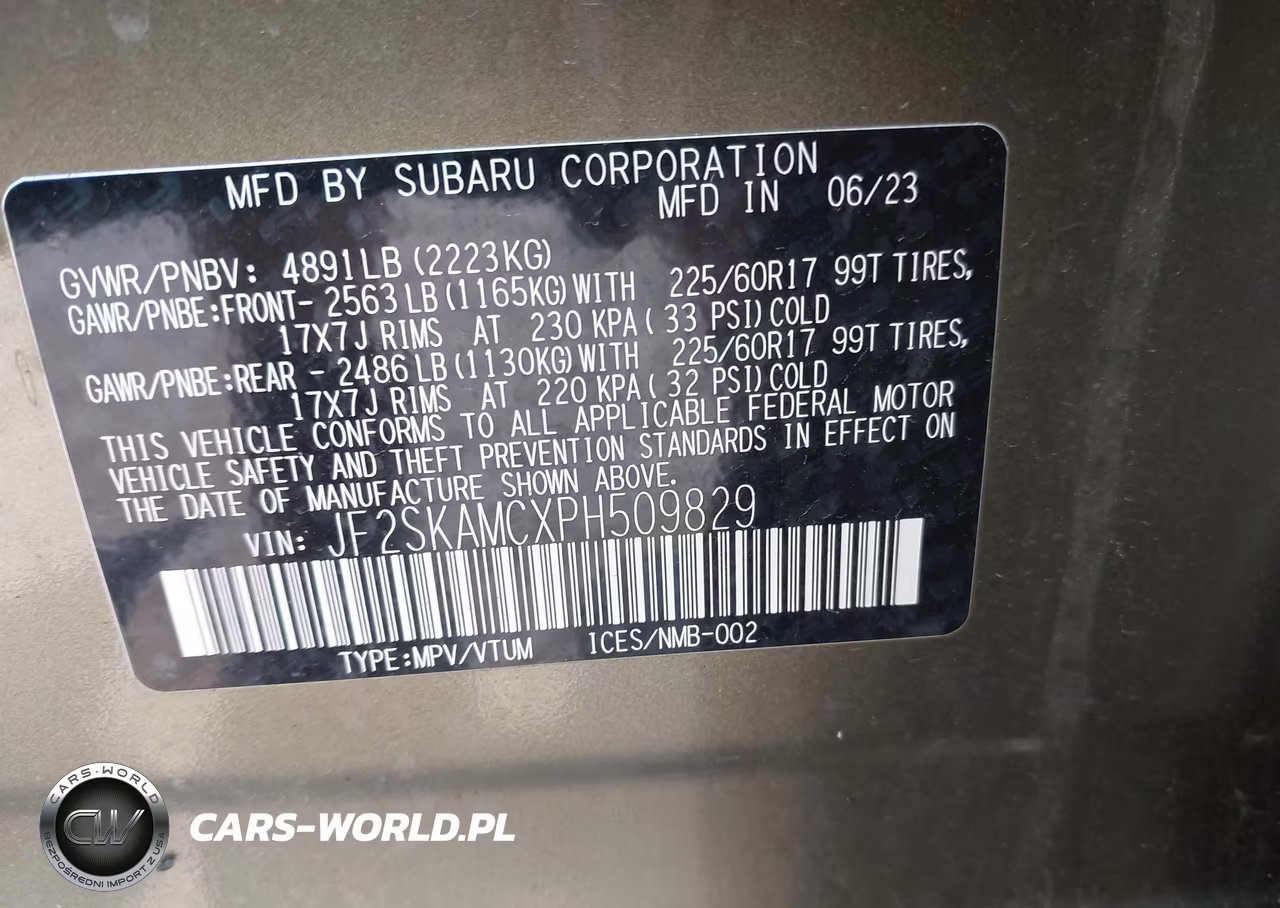 2023 Subaru Forester Wilderness VIN:JF2SKAMCXPH509829 - 9