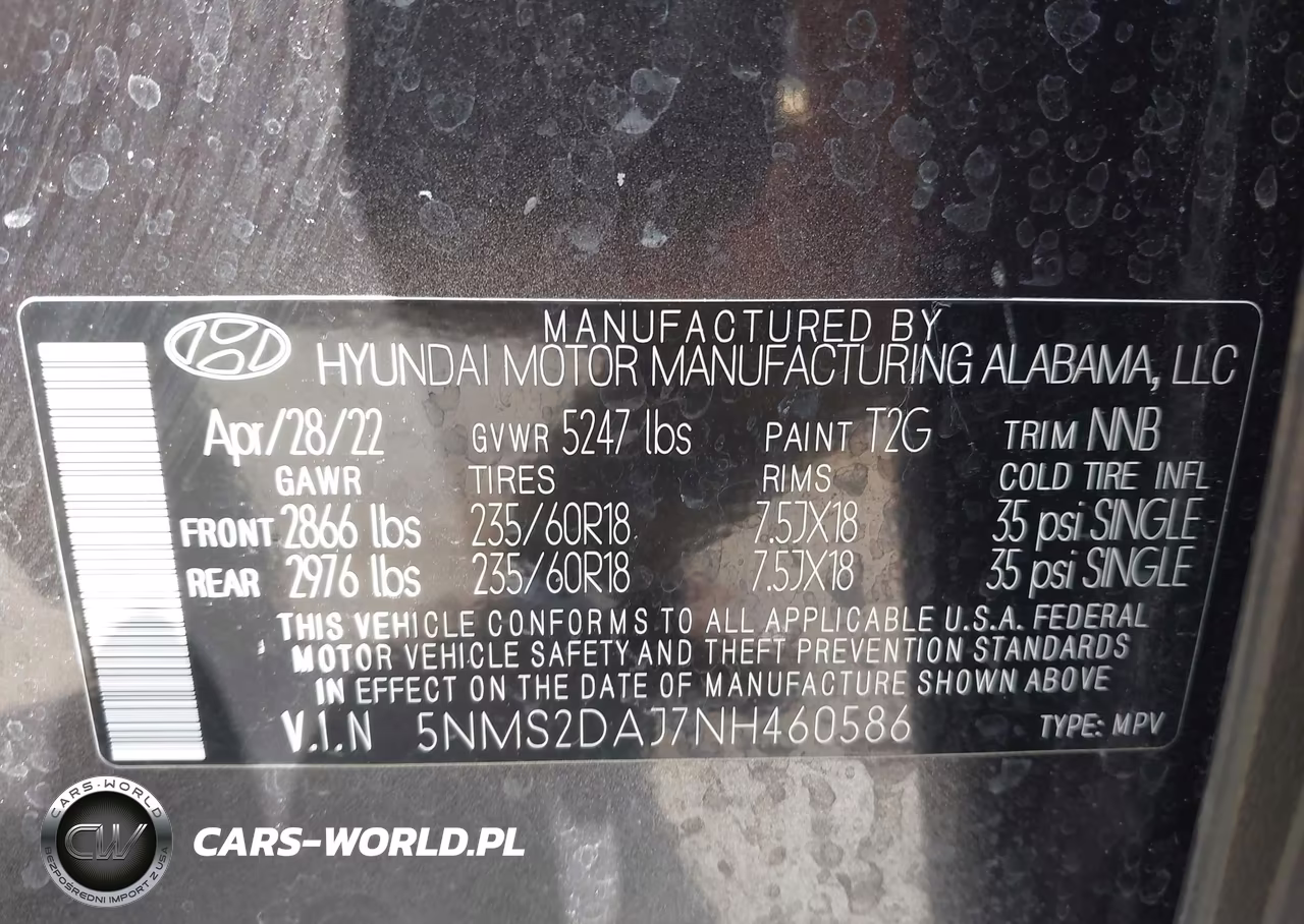 2022 Hyundai Santa Fe Sel VIN:5NMS2DAJ7NH460586 - 9