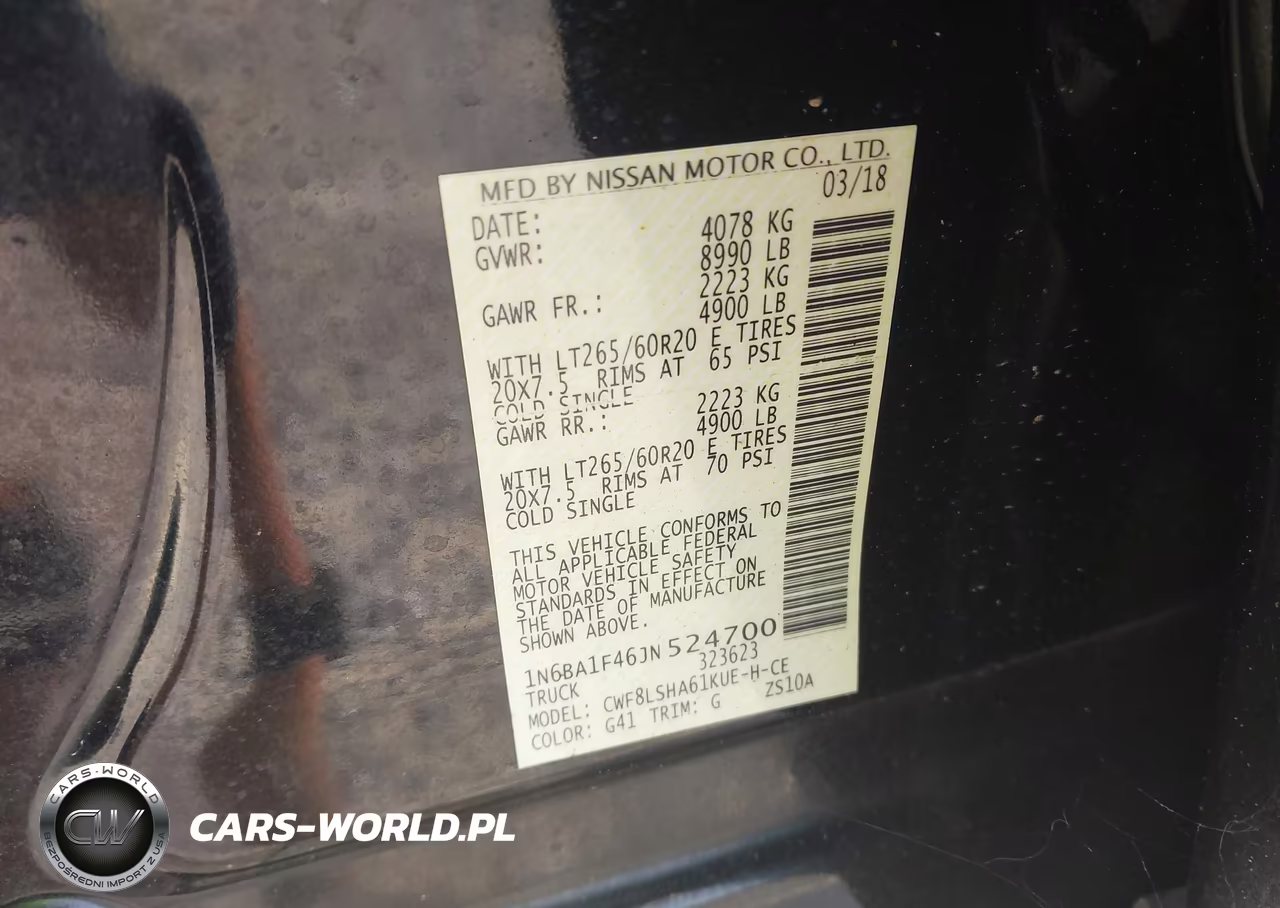2018 Nissan Titan Xd Sv Diesel VIN:1N6BA1F46JN524700 - 9