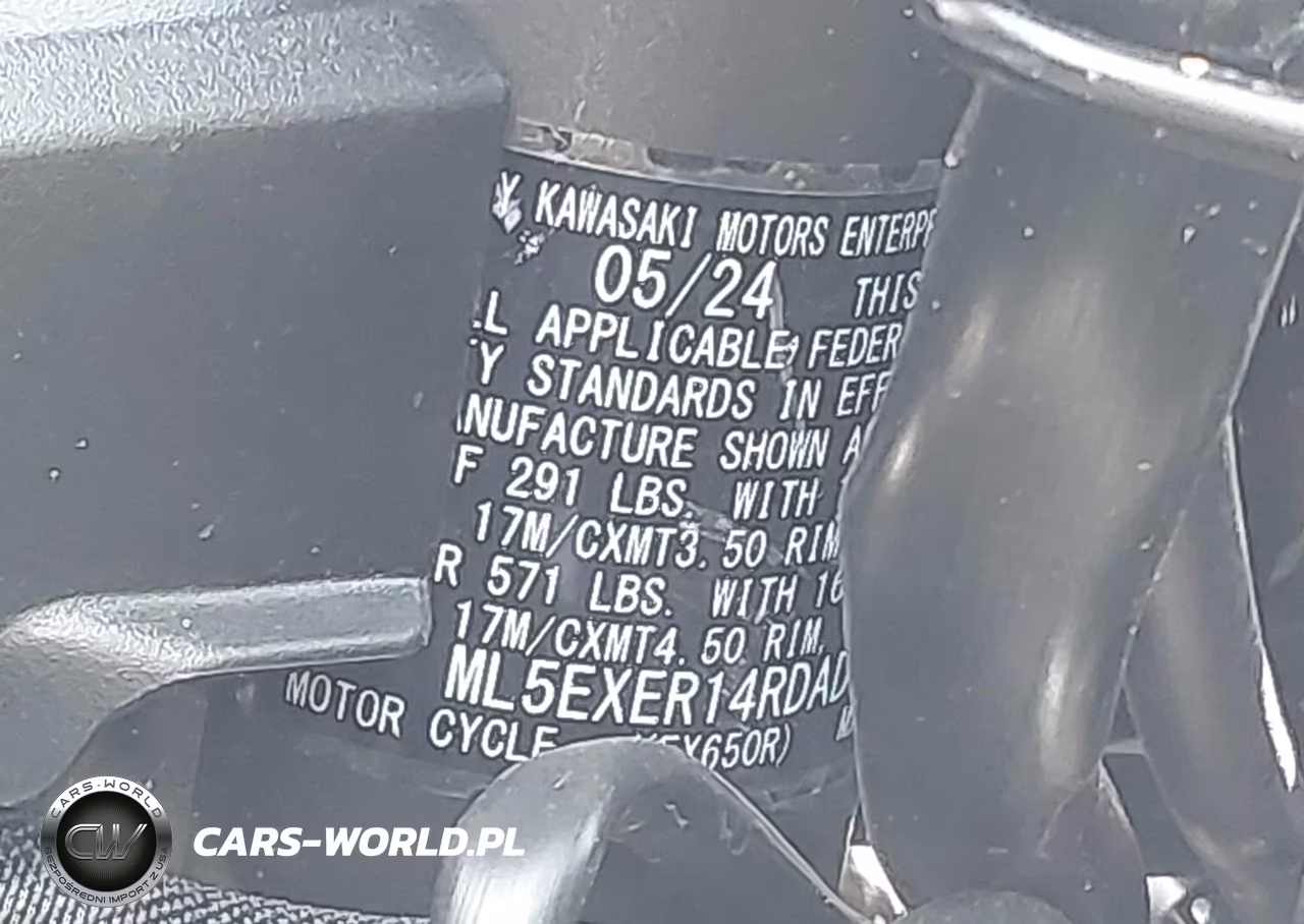 2024 Kawasaki Ex650 R VIN:ML5EXER14RDAD5357 - 10