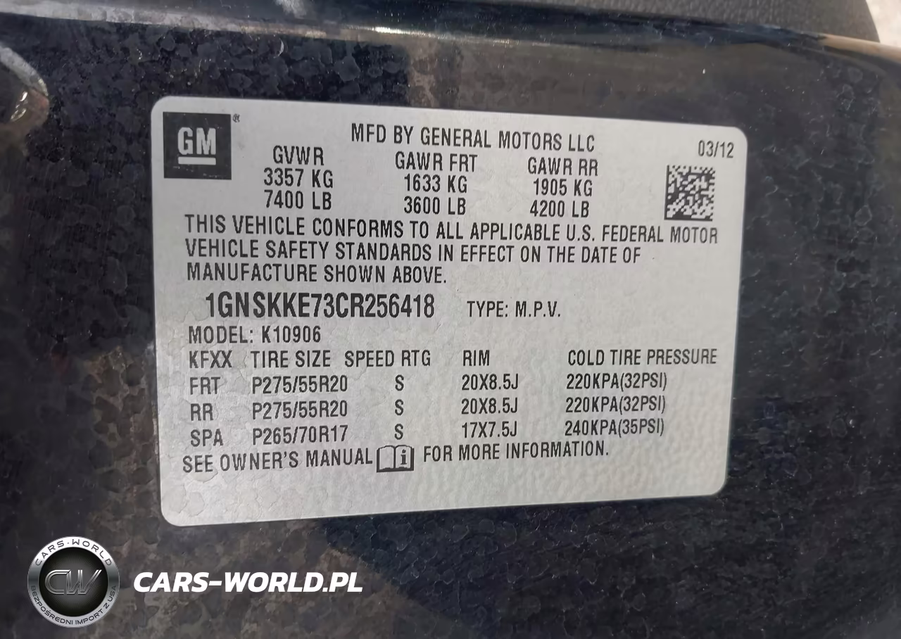 2012 Chevrolet Suburban 1500 Ltz VIN:1GNSKKE73CR256418 - 9