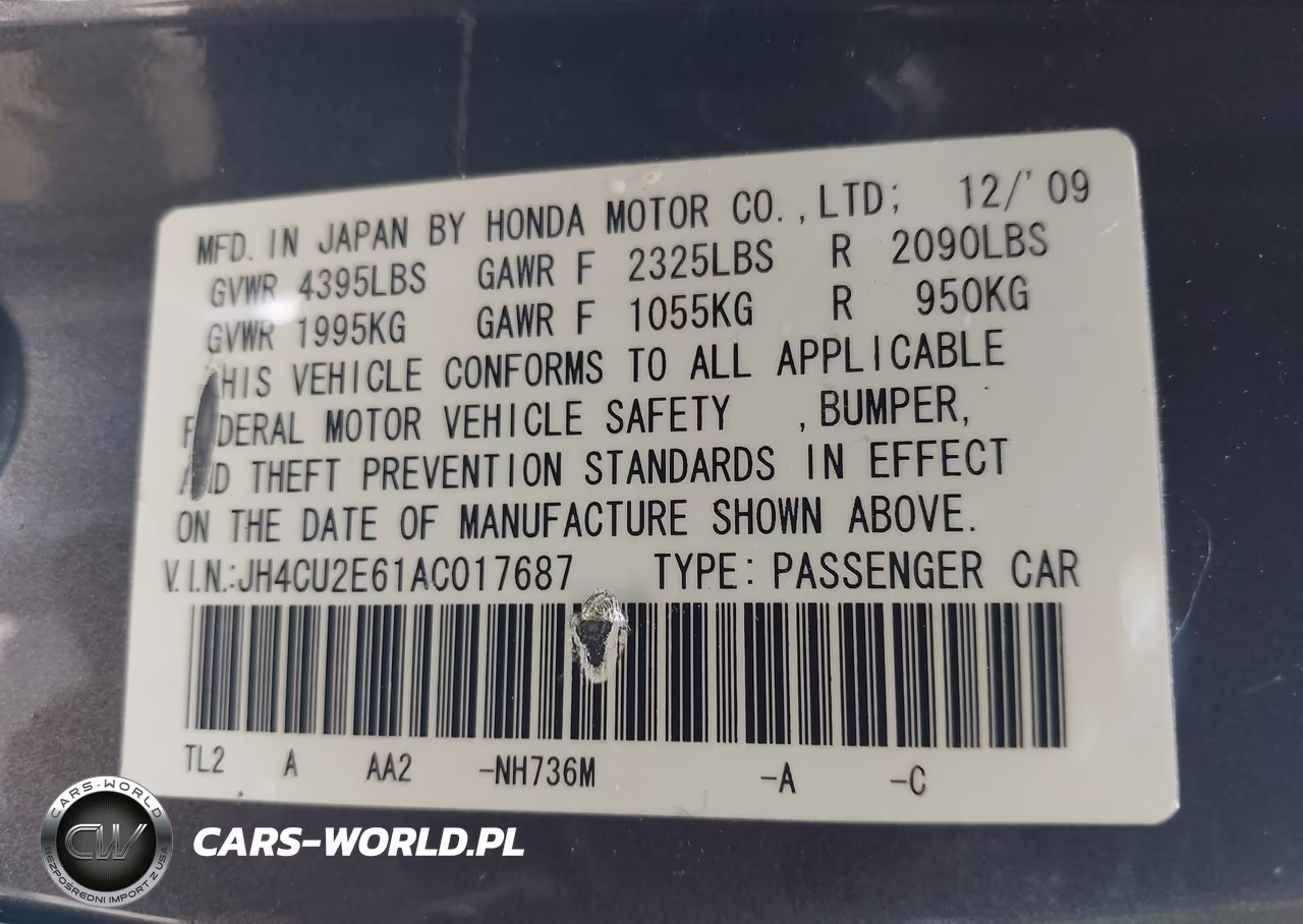 2010 Acura Tsx 2.4 VIN:JH4CU2E61AC017687 - 9