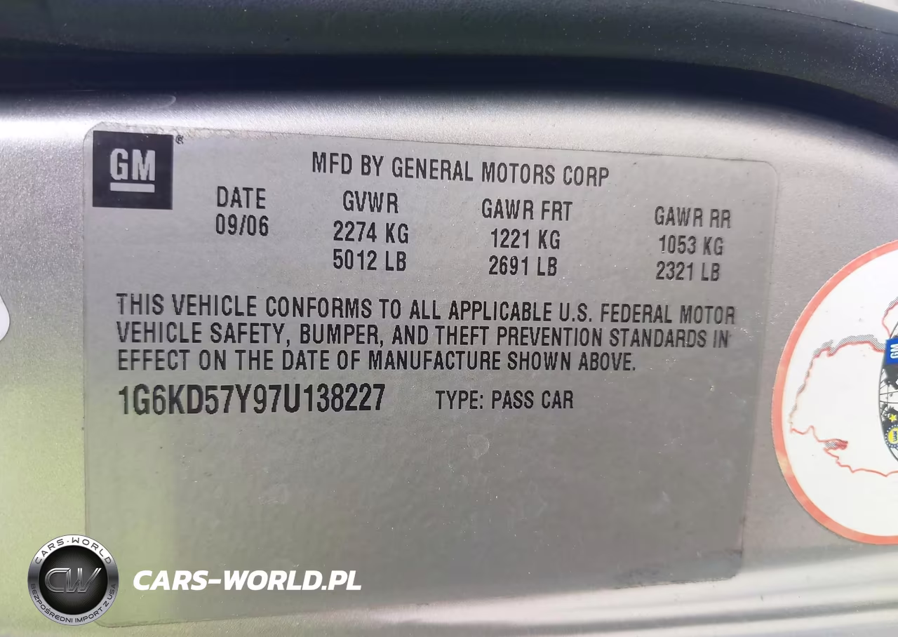 2007 Cadillac Dts Luxury I VIN:1G6KD57Y97U138227 - 9