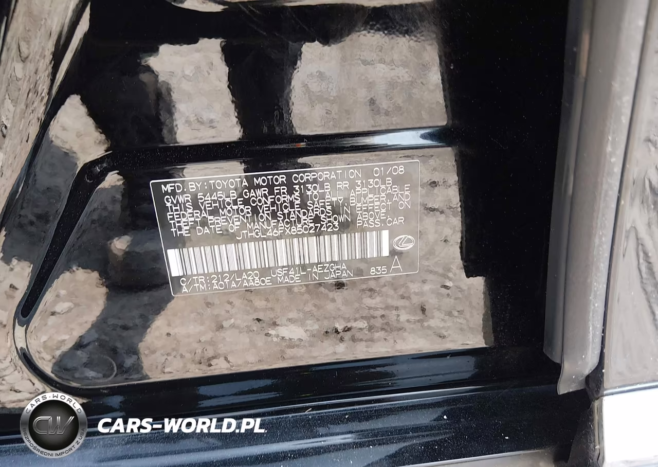 2008 Lexus Ls 460 L VIN:JTHGL46FX85027423 - 9