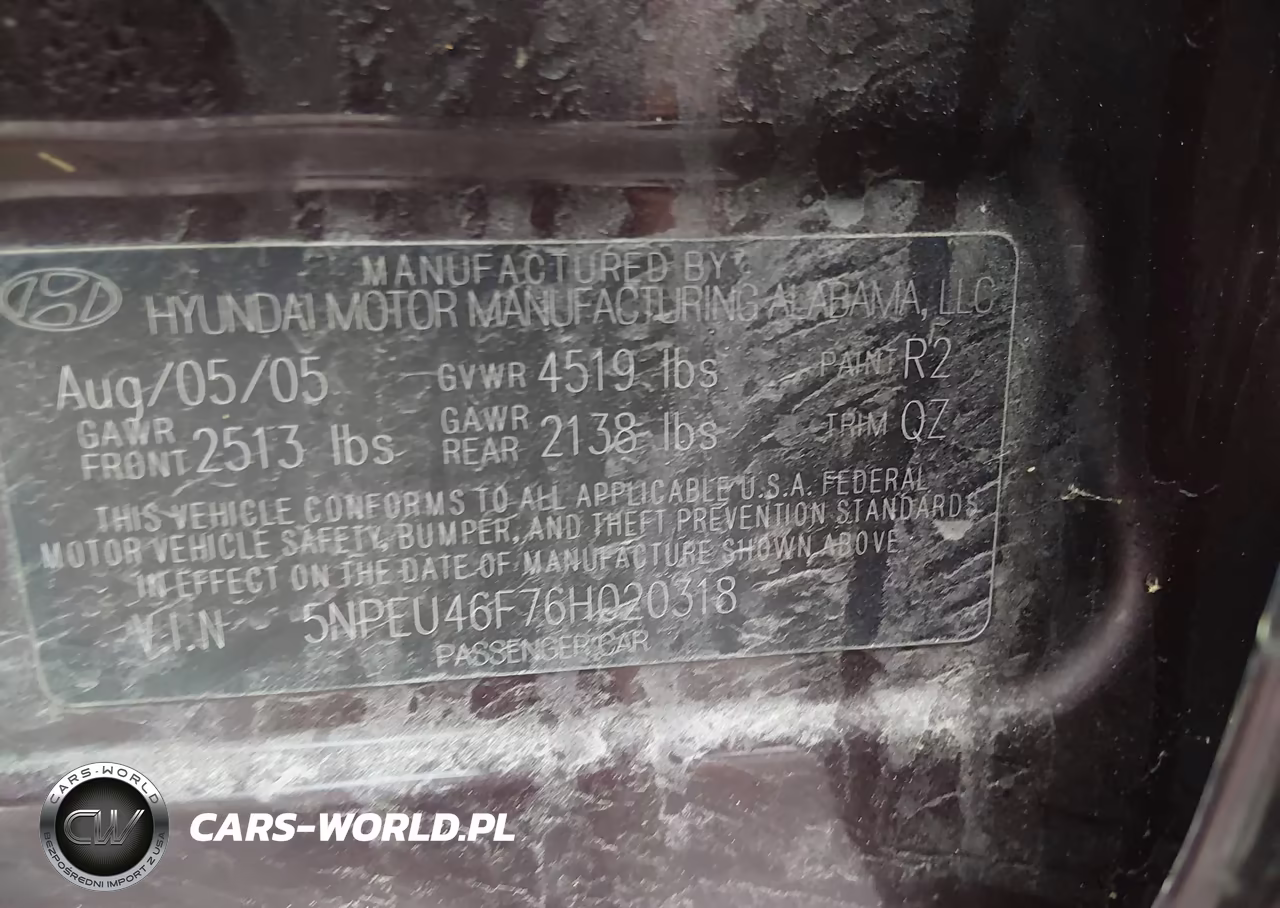 2006 Hyundai Sonata Gls V6-Lx V6 VIN:5NPEU46F76H020318 - 9