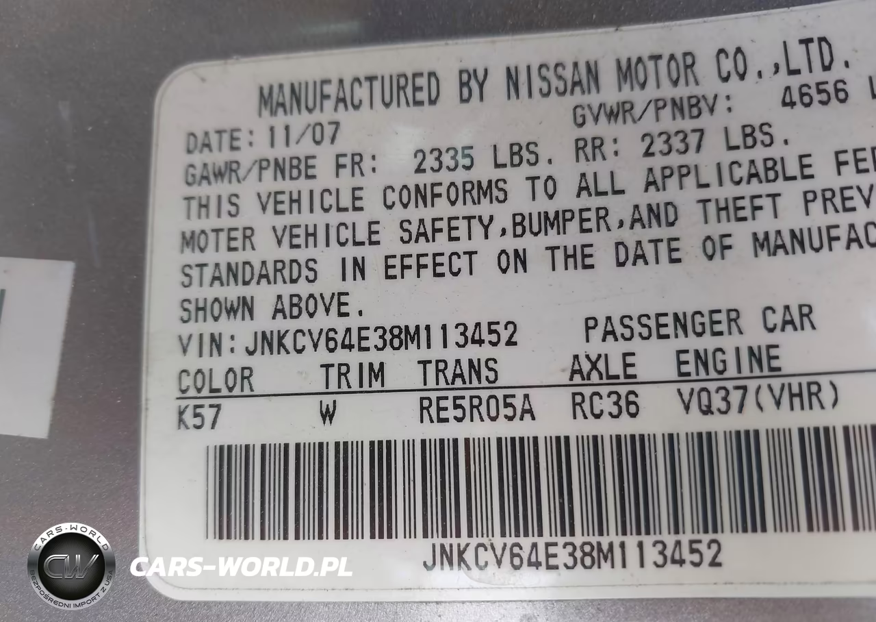 2008 Infiniti G37 Journey VIN:JNKCV64E38M113452 - 9