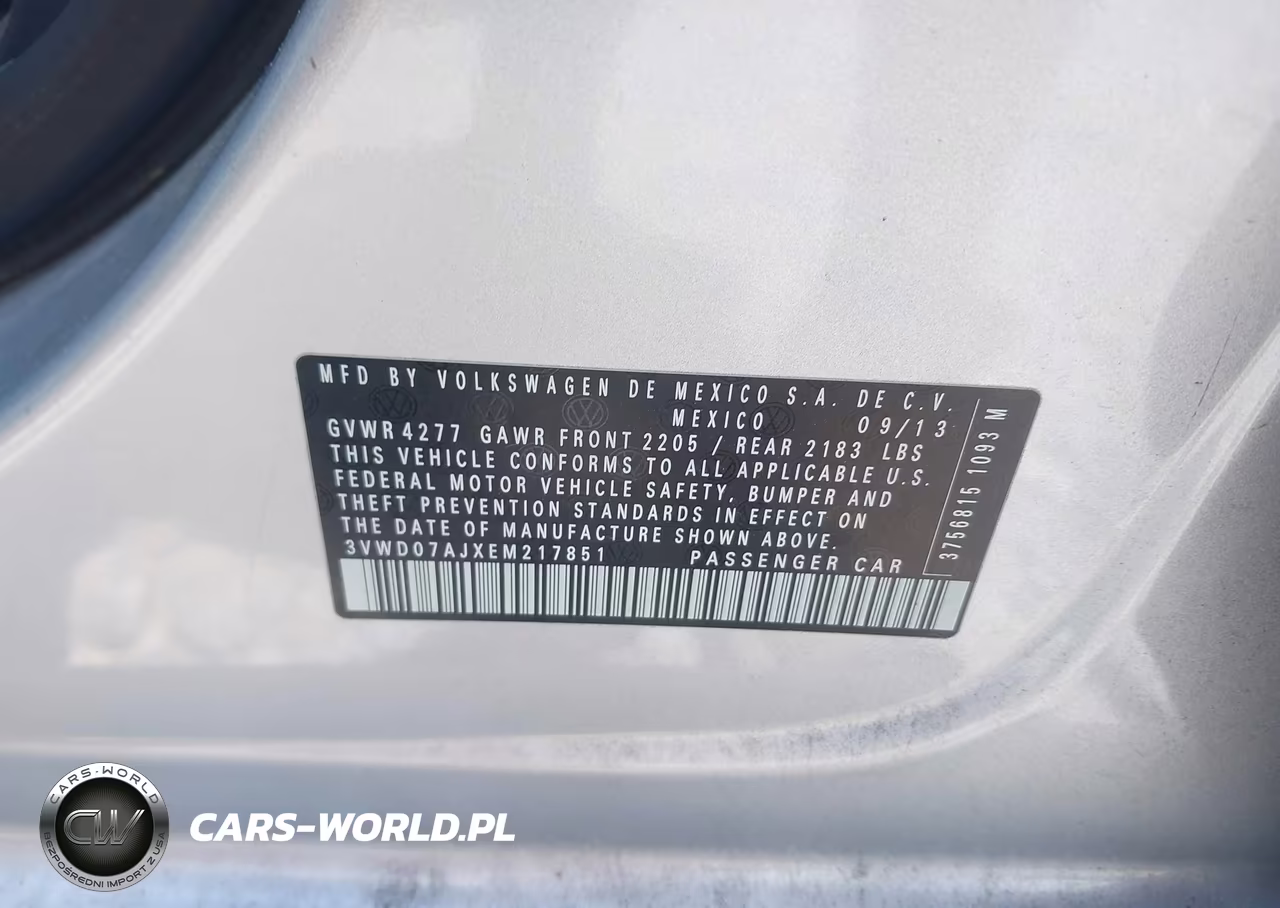 2014 Volkswagen Jetta 1.8T Se VIN:3VWD07AJXEM217851 - 9