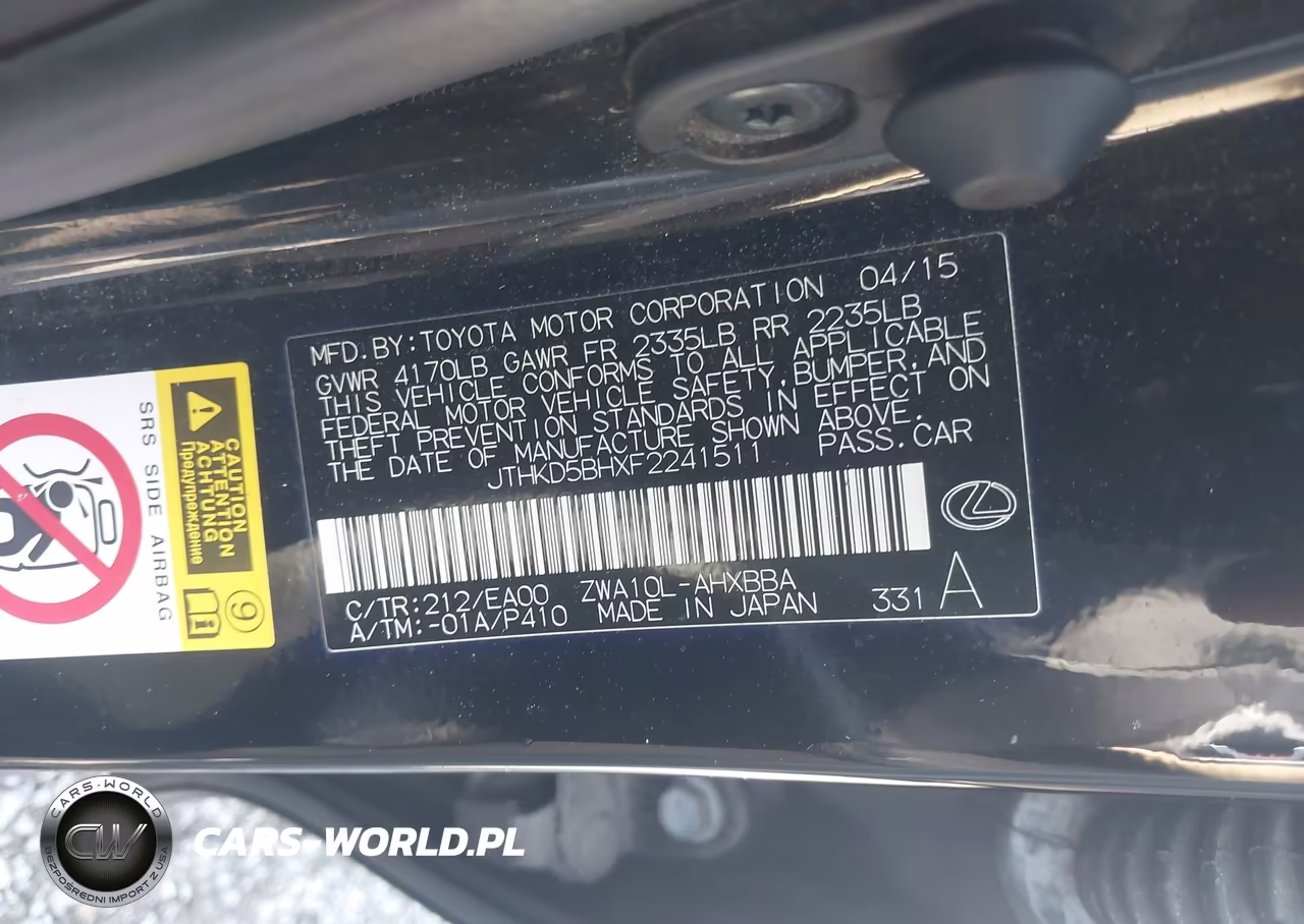 2015 Lexus Ct 200H VIN:JTHKD5BHXF2241511 - 9