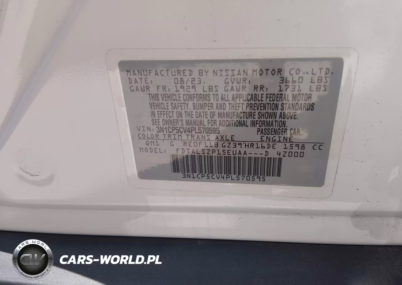 2023 Nissan Kicks Sv Xtronic Cvt VIN:3N1CP5CV4PL570595 - 9