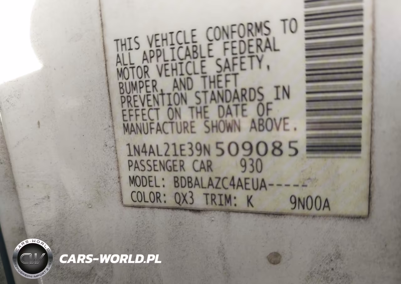 2009 Nissan Altima 2.5 VIN:1N4AL21E39N509085 - 9
