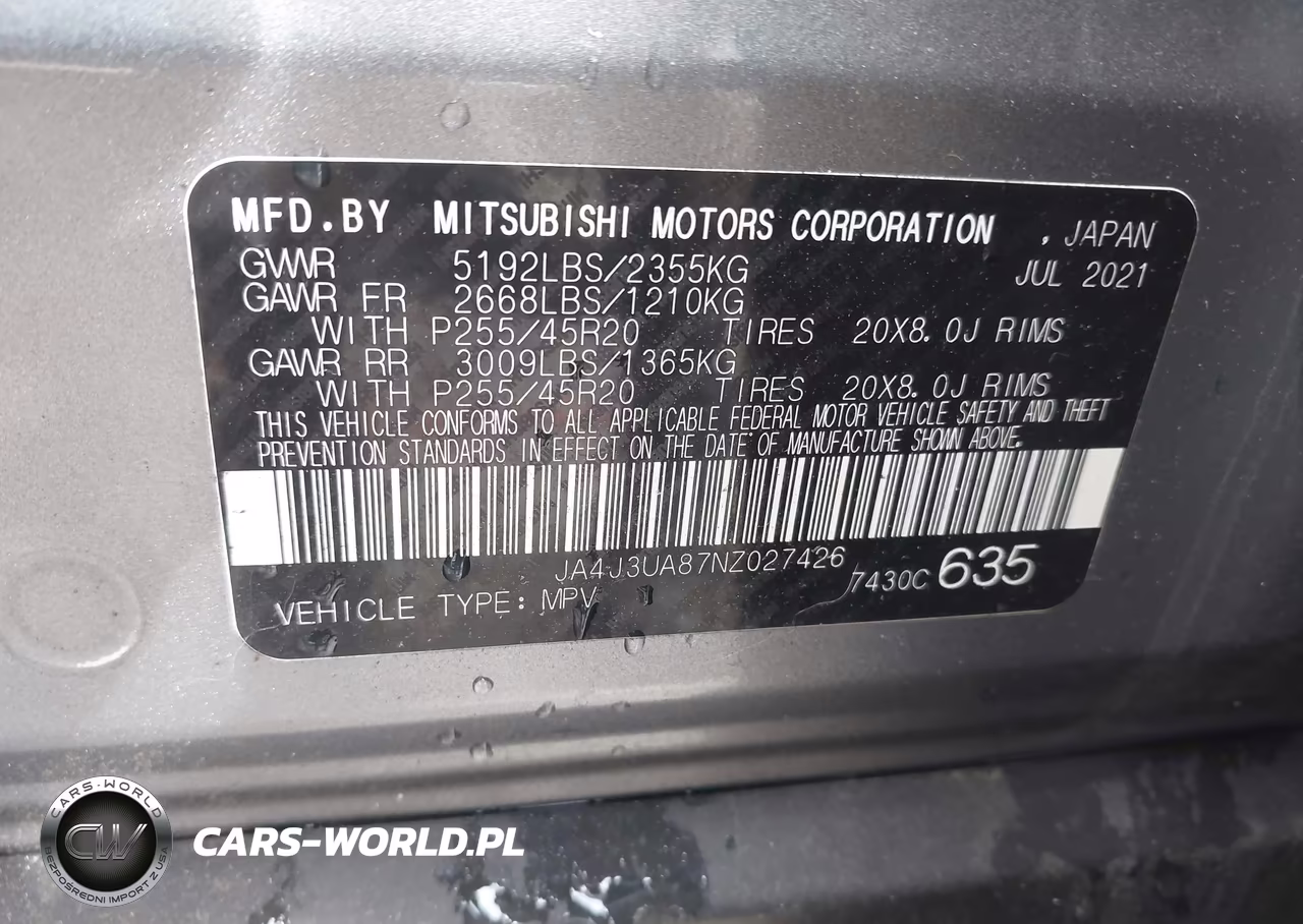2022 Mitsubishi Outlander VIN:JA4J3UA87NZ027426 - 9
