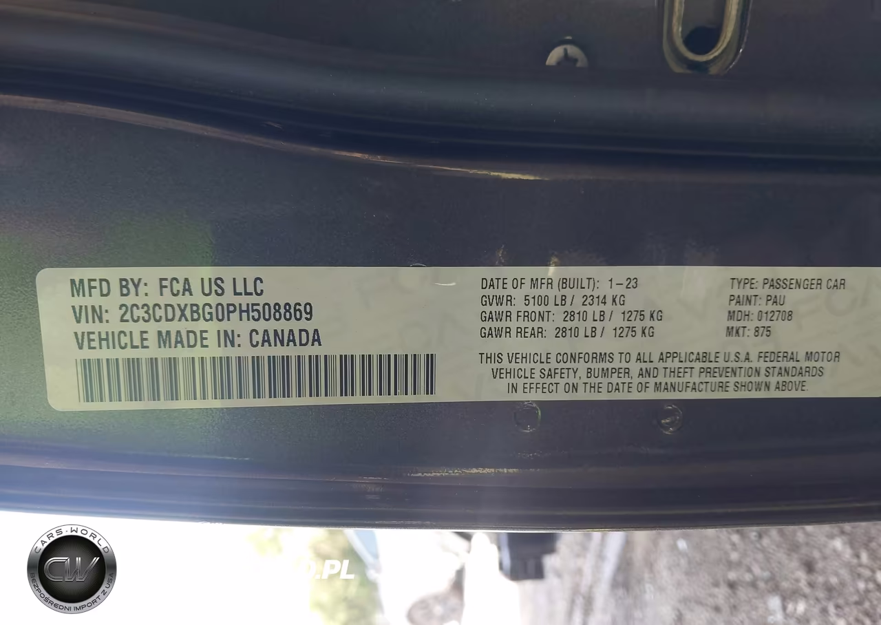 2023 Dodge Charger Sxt VIN:2C3CDXBG0PH508869 - 9