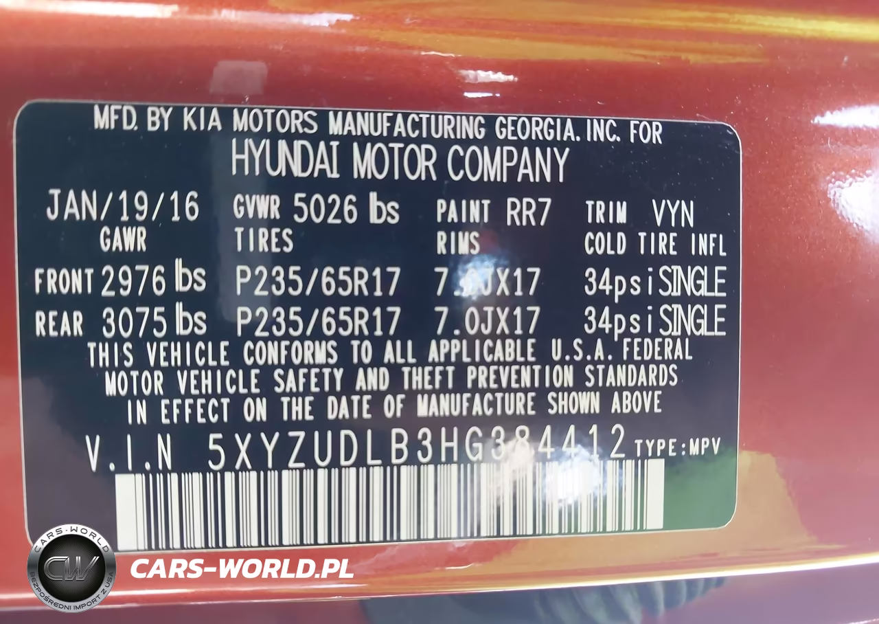 2017 Hyundai Santa Fe Sport 2.4L VIN:5XYZUDLB3HG384412 - 9