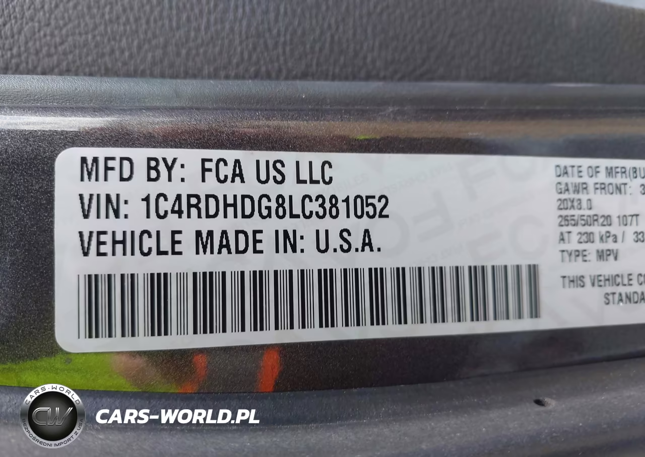 2020 Dodge Durango Gt Plus Rwd VIN:1C4RDHDG8LC381052 - 9