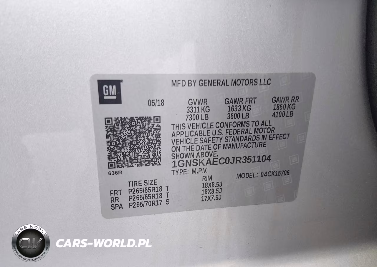2018 Chevrolet Tahoe Ls VIN:1GNSKAEC0JR351104 - 9
