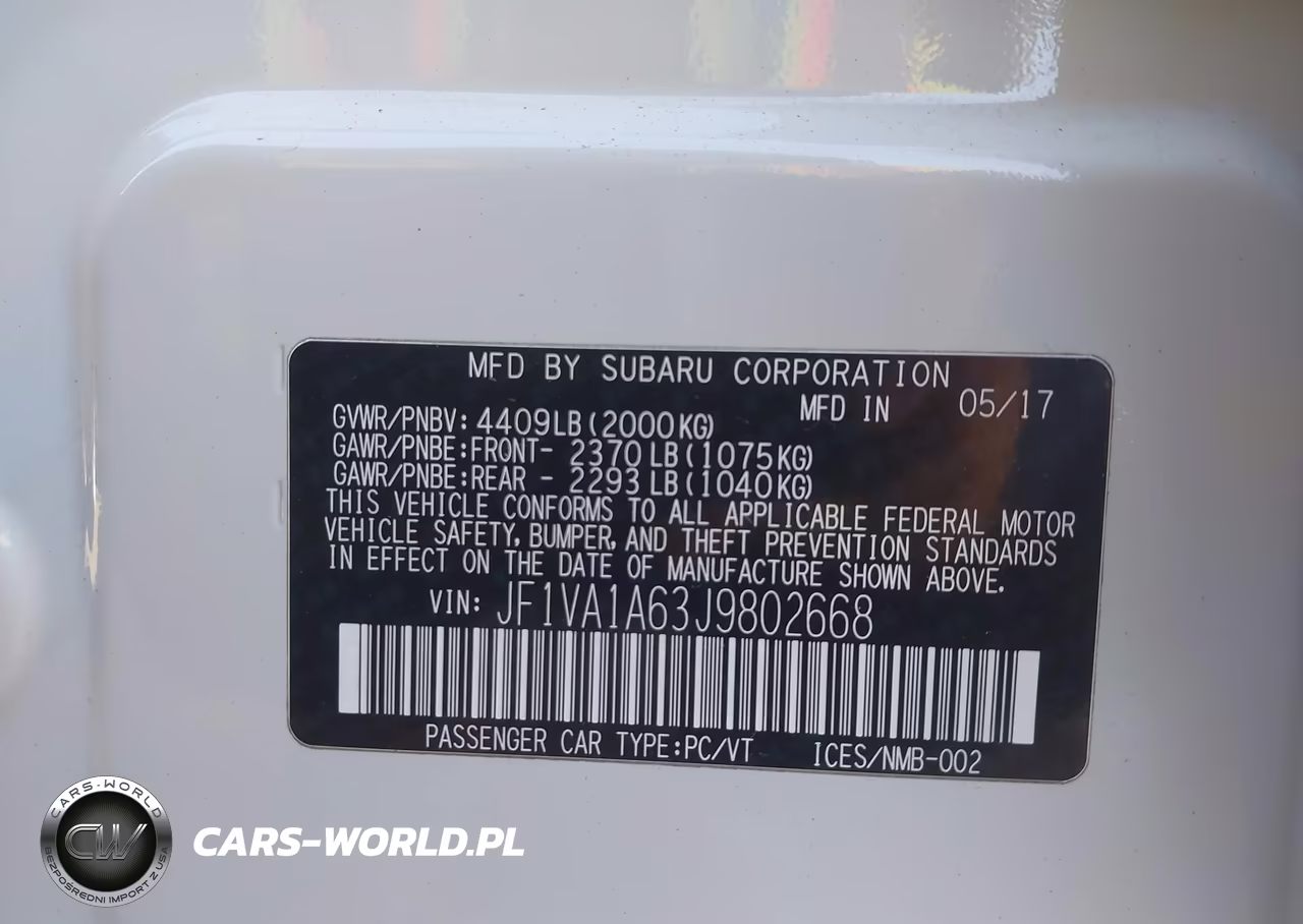 2018 Subaru Wrx VIN:JF1VA1A63J9802668 - 9