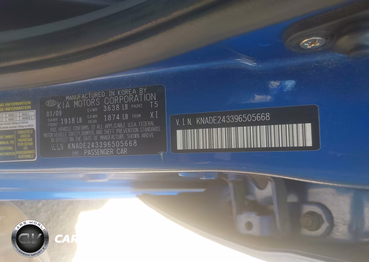 2009 Kia Rio5 Sx VIN:KNADE243396505668 - 9