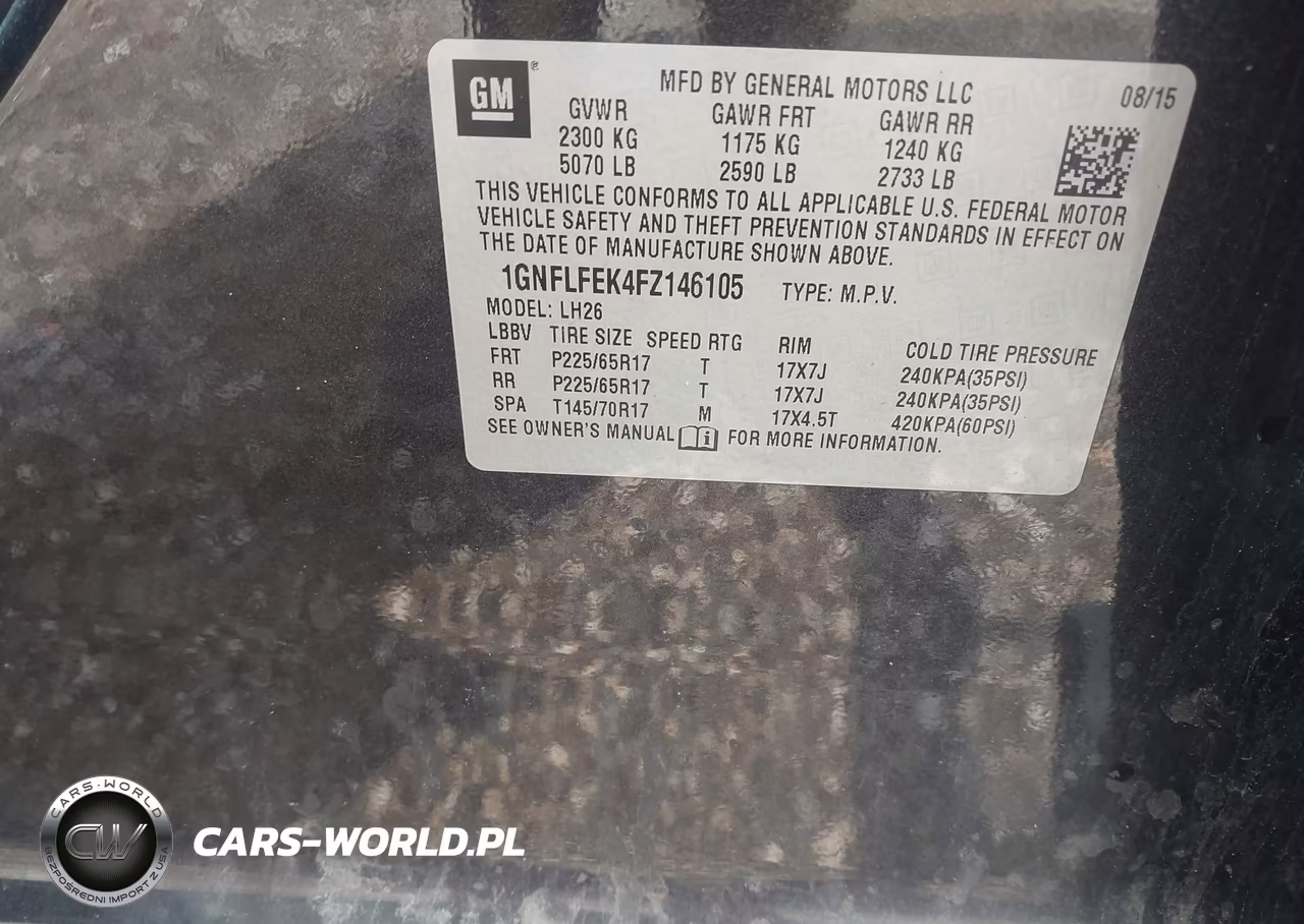 2015 Chevrolet Equinox Lt VIN:1GNFLFEK4FZ146105 - 9
