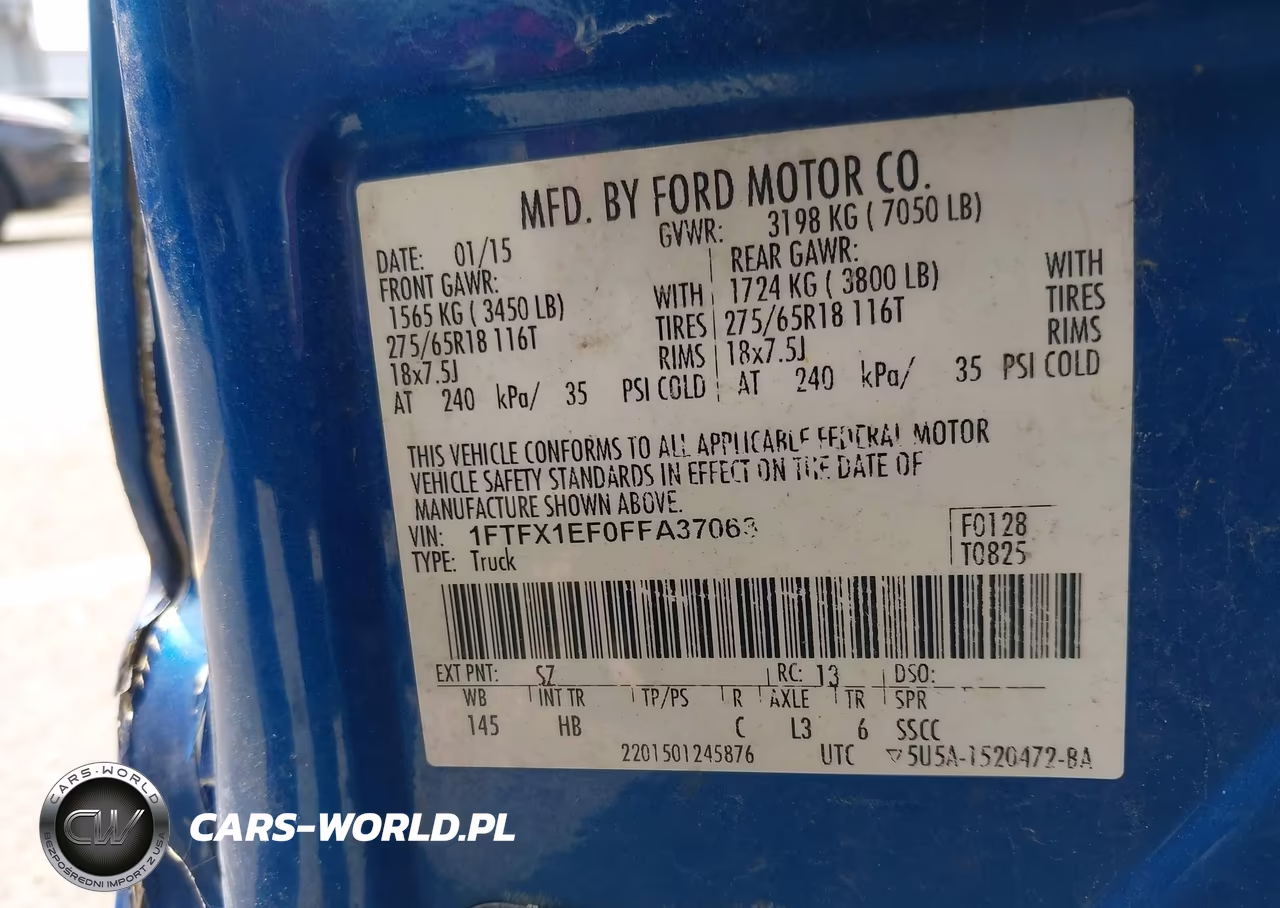2015 Ford F-150 Lariat VIN:1FTFX1EF0FFA37063 - 9