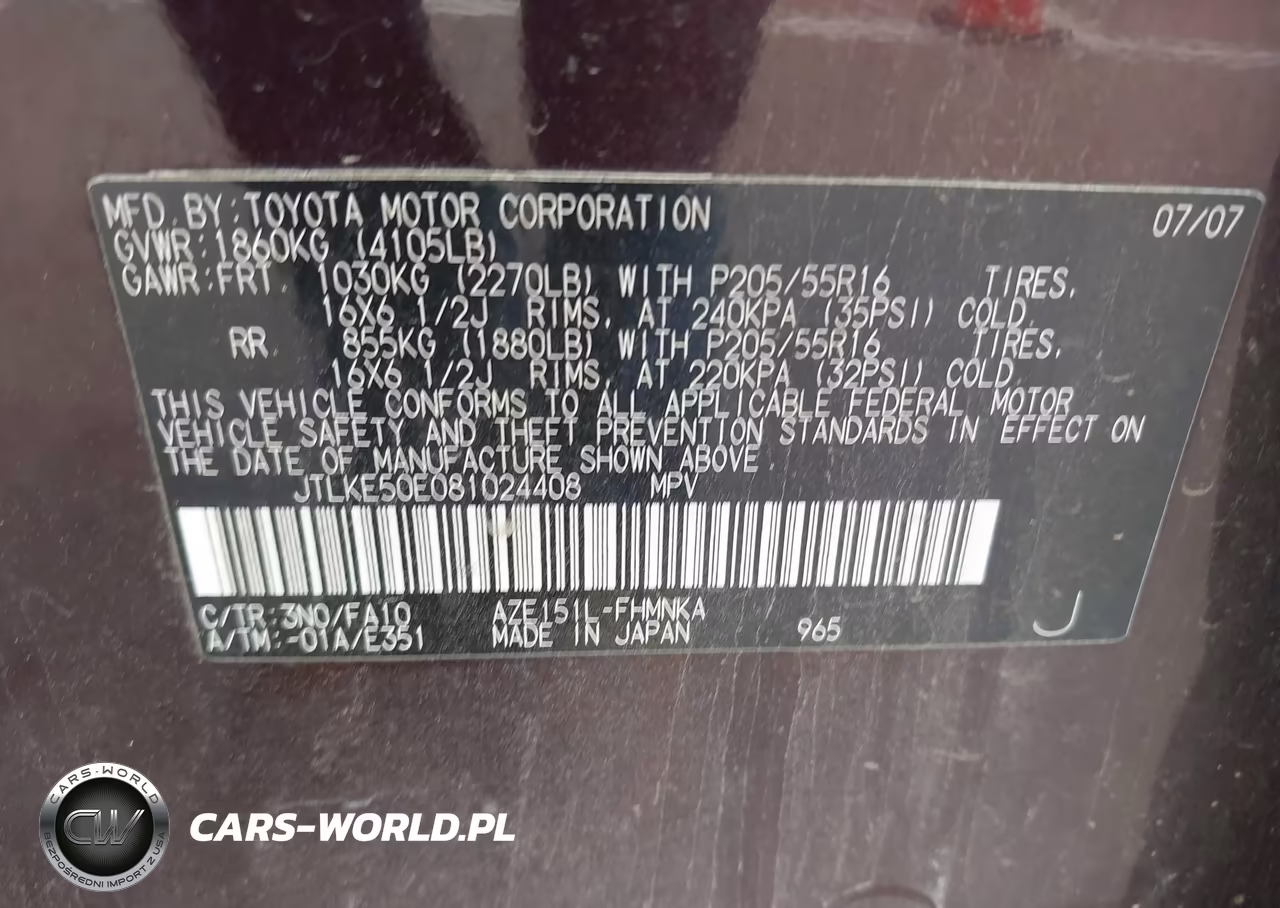 2008 Scion Xb VIN:JTLKE50E081024408 - 9