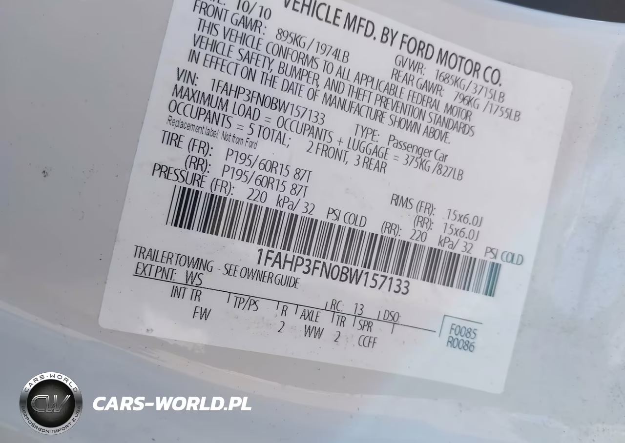 2011 Ford Focus Se VIN:1FAHP3FN0BW157133 - 9