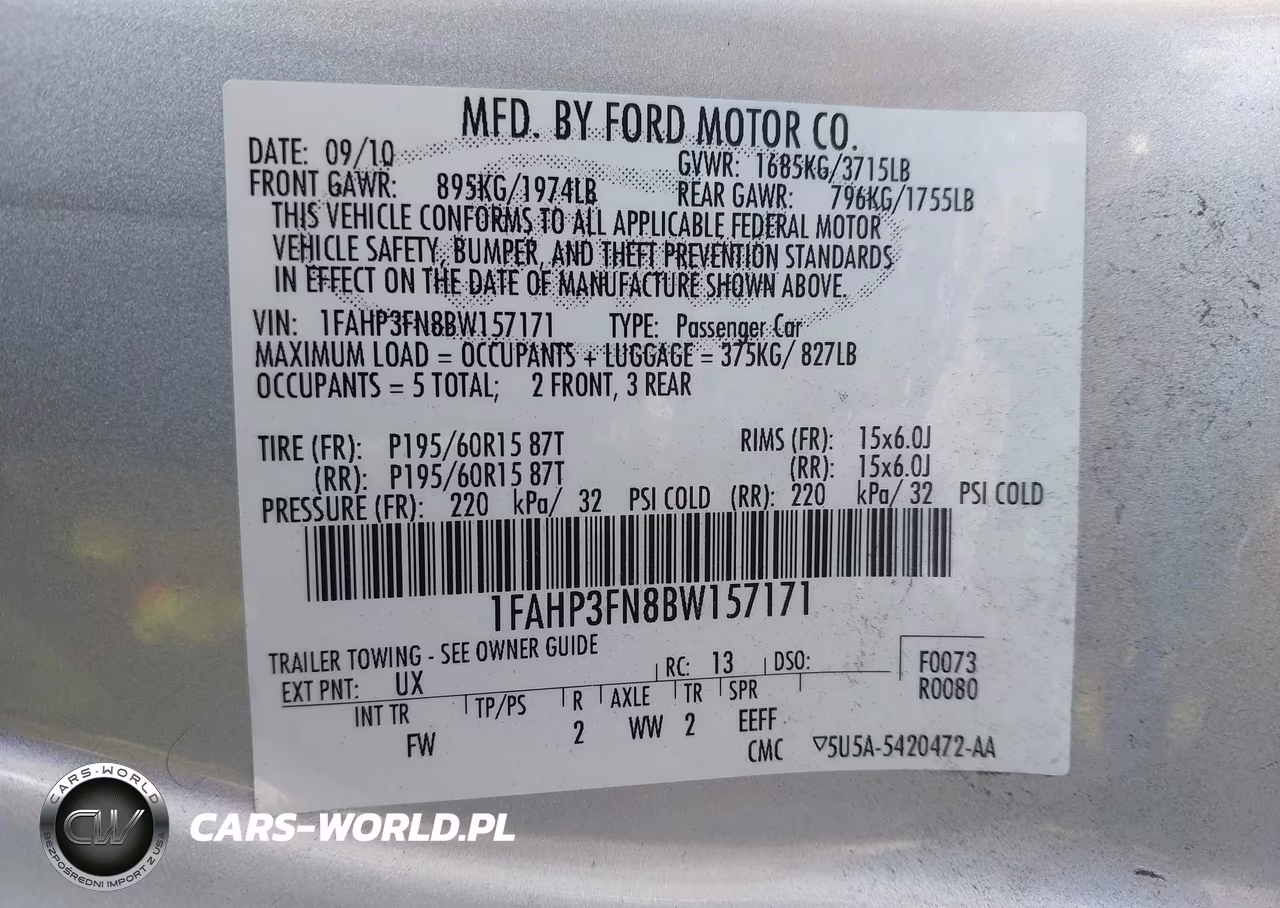 2011 Ford Focus Se VIN:1FAHP3FN8BW157171 - 9