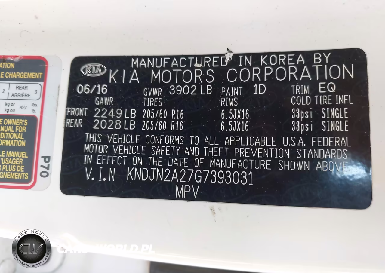 2016 Kia Soul VIN:KNDJN2A27G7393031 - 9