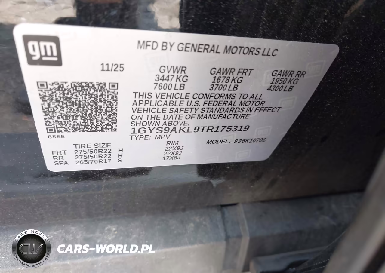 2026 Cadillac Escalade VIN:1GYS9AKL9TR175319 - 9