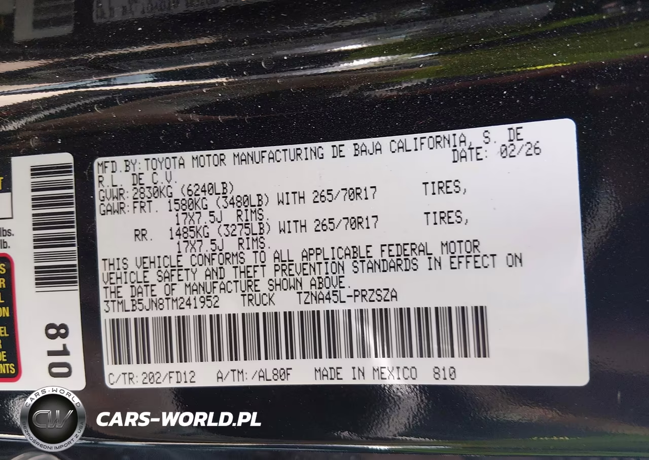 2026 Toyota Tacoma Trd Off Road VIN:3TMLB5JN8TM241952 - 9