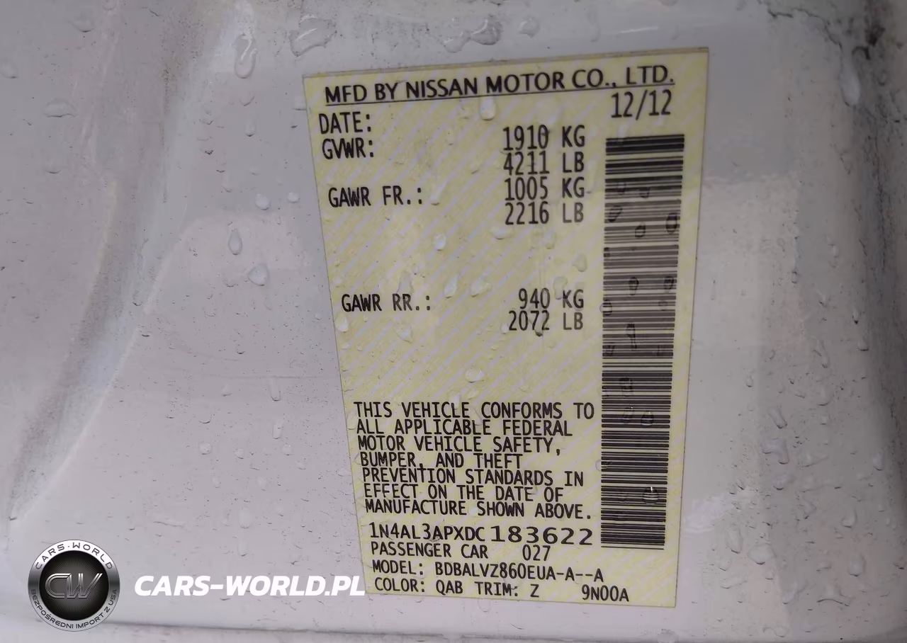 2013 Nissan Altima 2.5 Sl VIN:1N4AL3APXDC183622 - 9