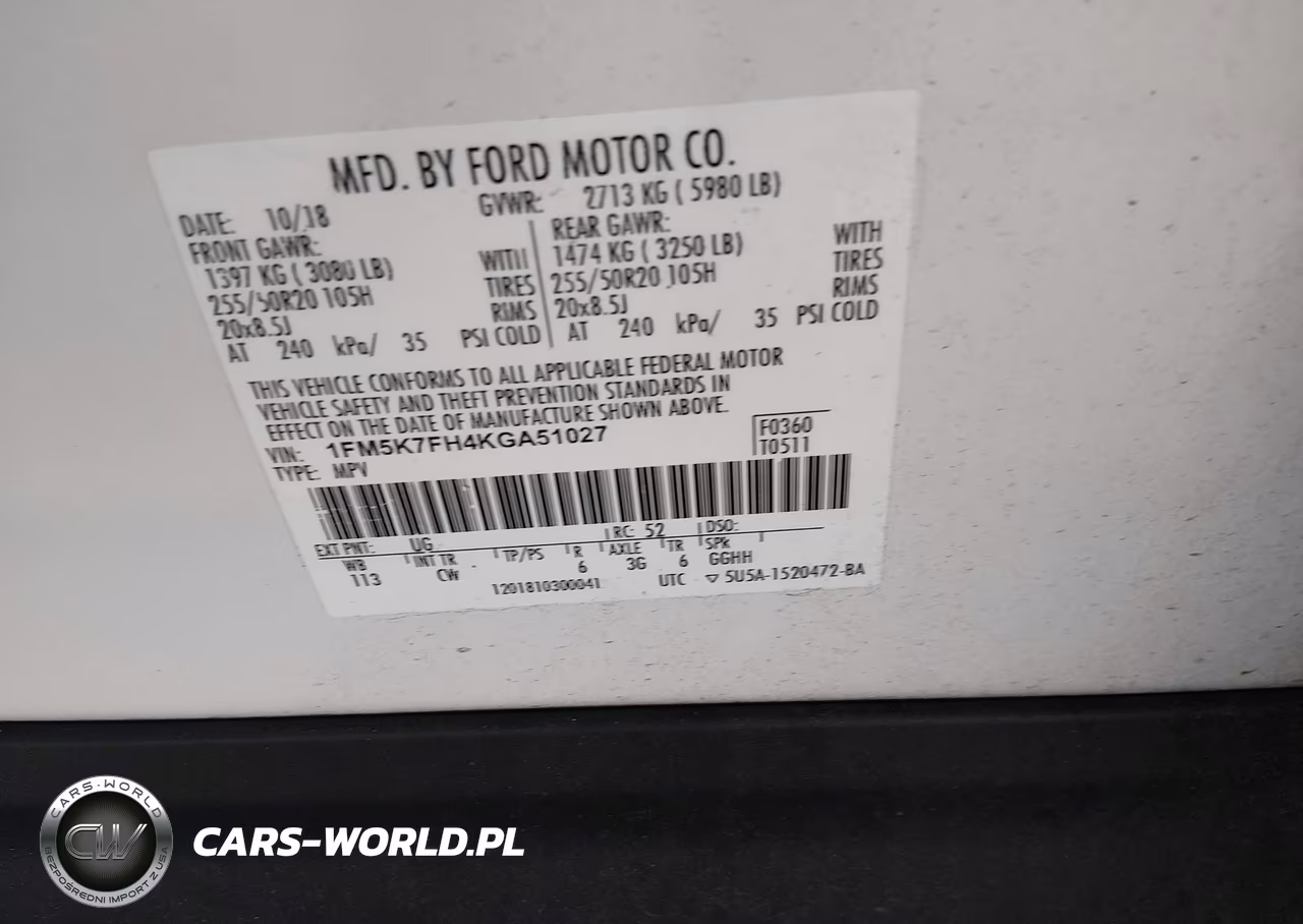 2019 Ford Explorer Limited VIN:1FM5K7FH4KGA51027 - 9