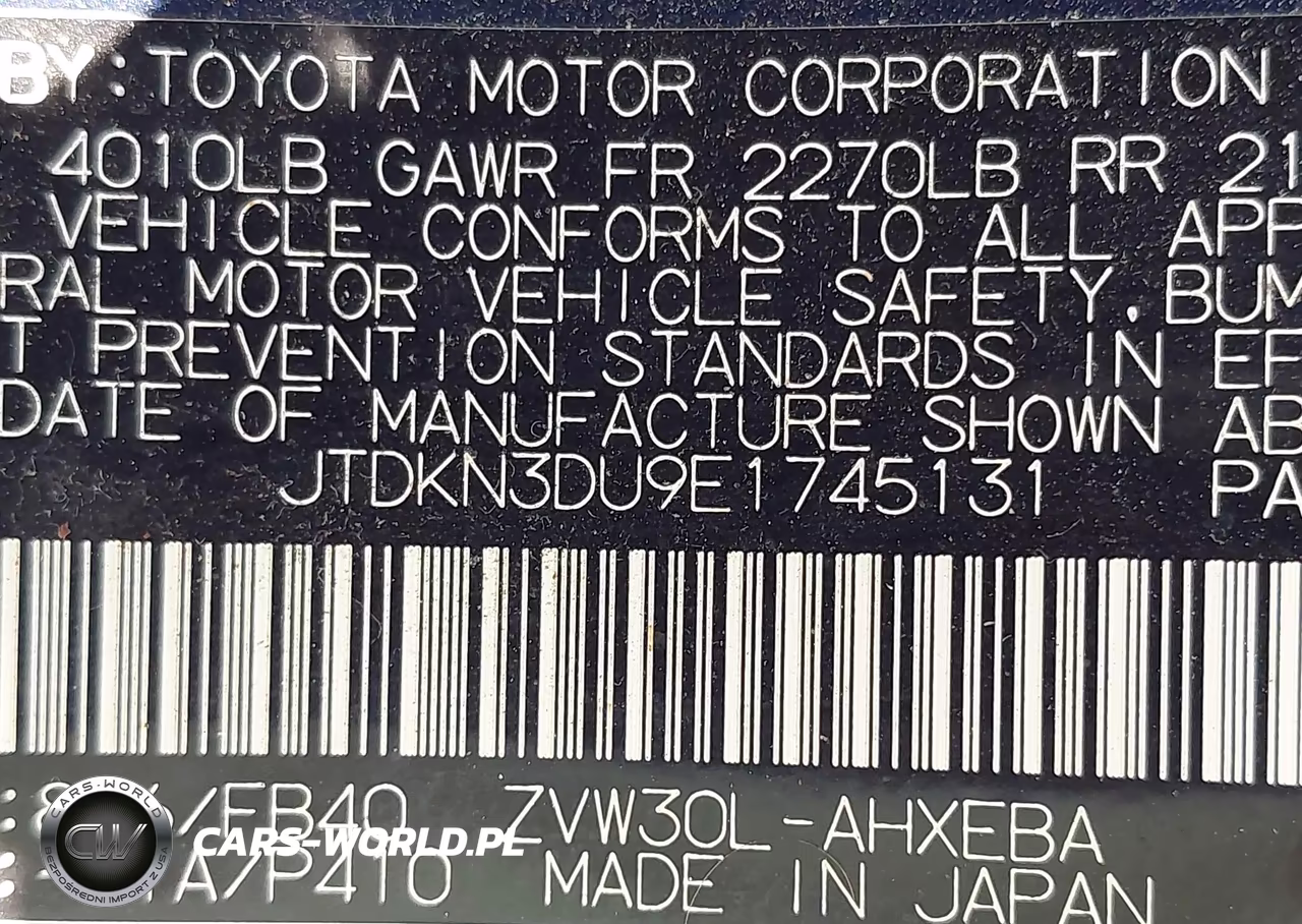 2014 Toyota Prius Two VIN:JTDKN3DU9E1745131 - 9