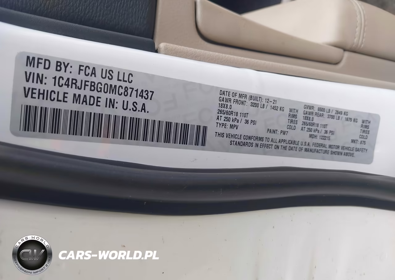 2021 Jeep Grand Cherokee Limited 4X4 VIN:1C4RJFBG0MC871437 - 9