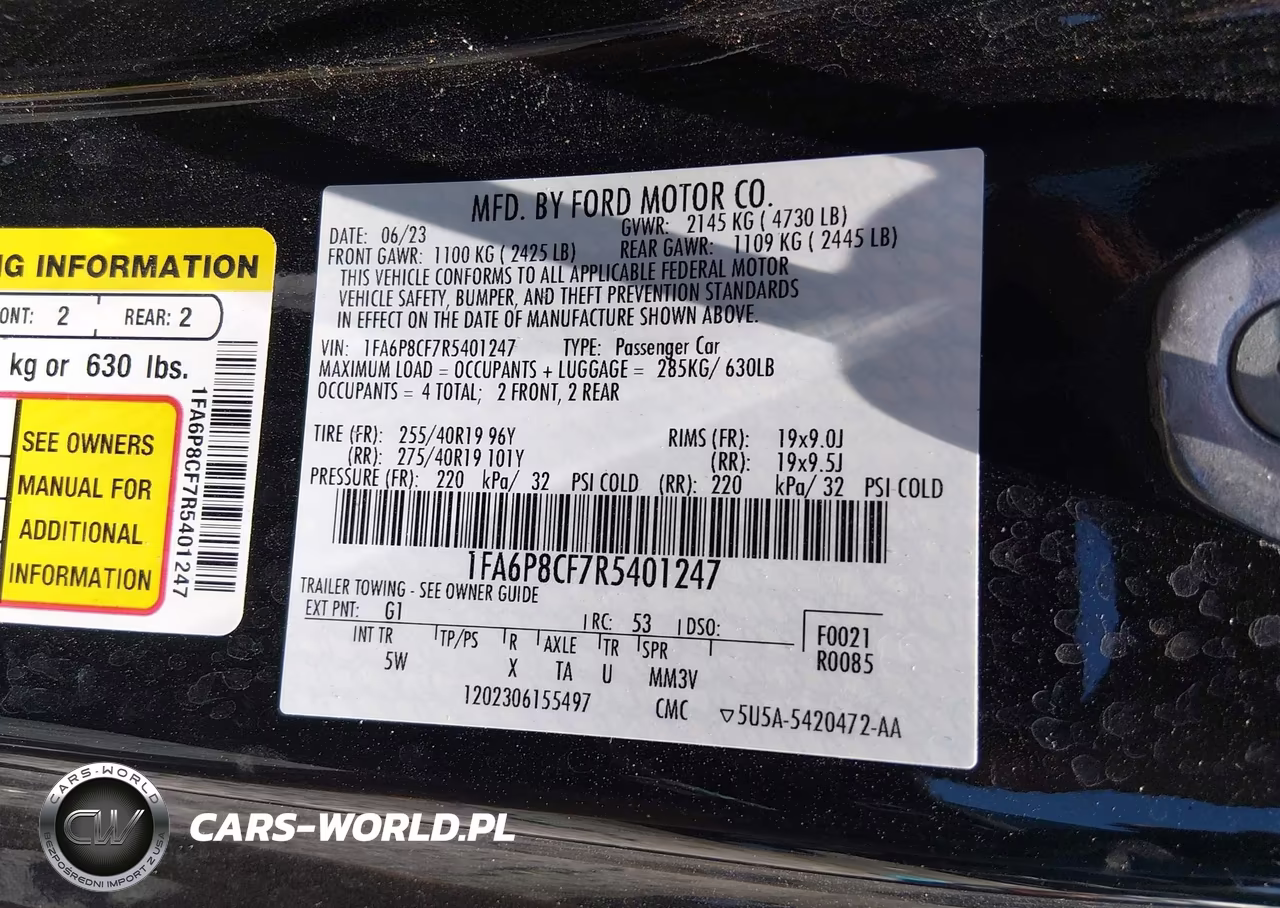2024 Ford Mustang Gt Premium Fastback VIN:1FA6P8CF7R5401247 - 9