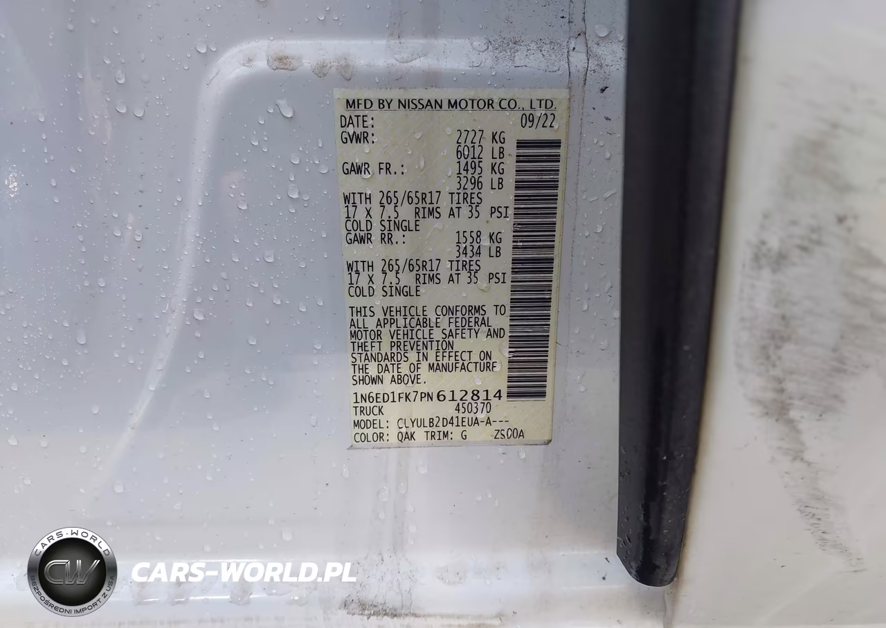 2023 Nissan Frontier Long Bed Sv 4X4 VIN:1N6ED1FK7PN612814 - 9