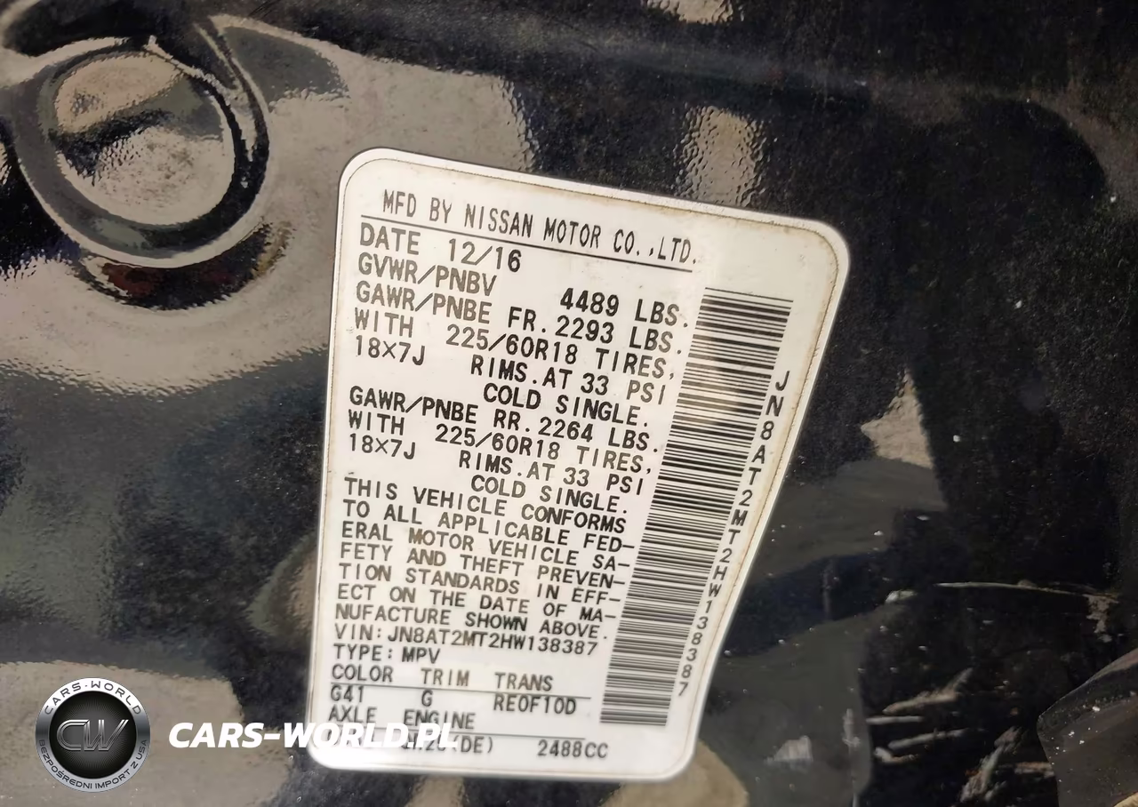 2017 Nissan Rogue Sl VIN:JN8AT2MT2HW138387 - 9