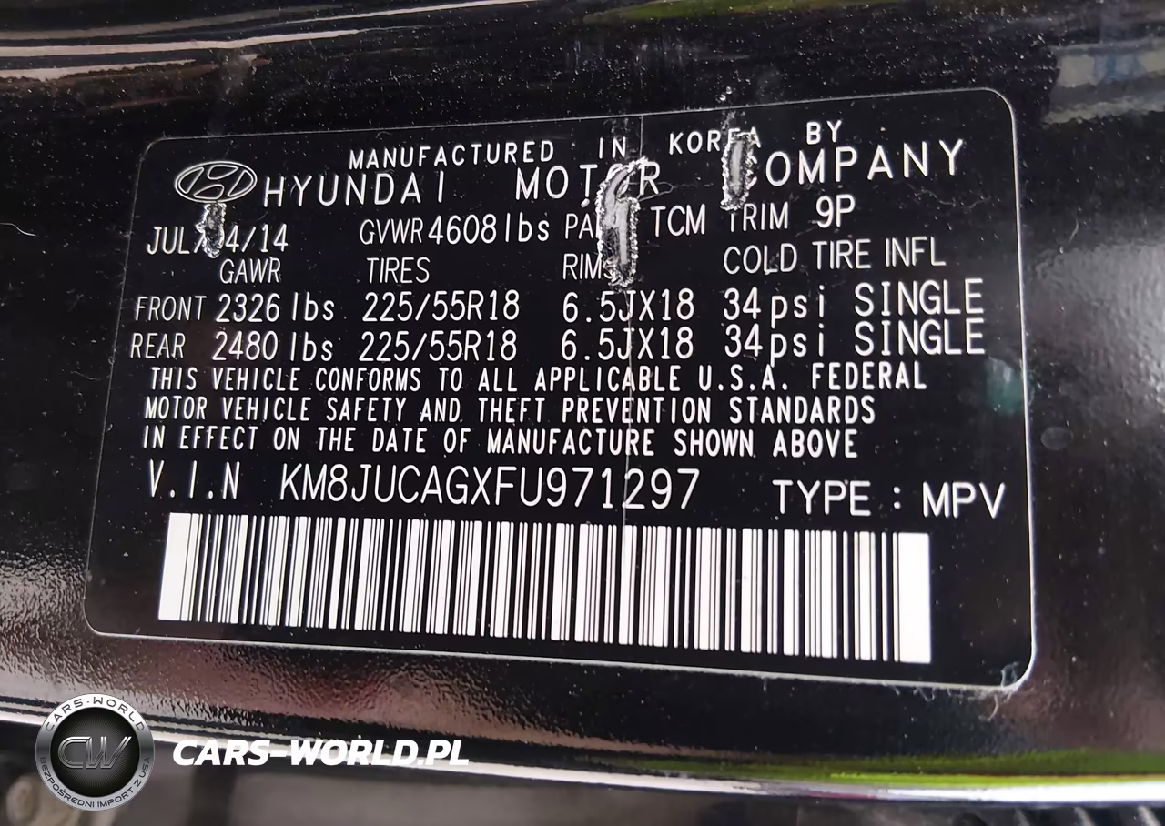 2015 Hyundai Tucson Limited VIN:KM8JUCAGXFU971297 - 9
