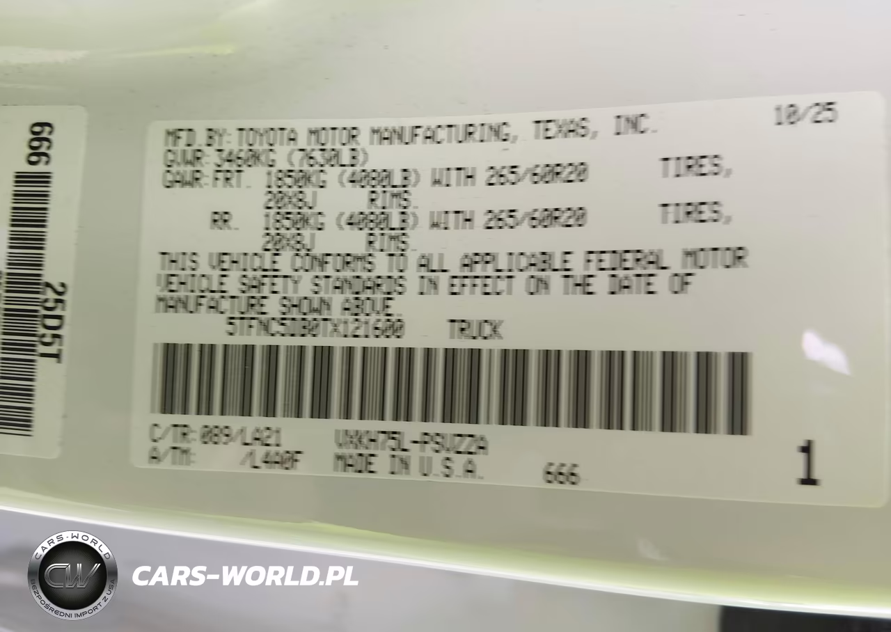 2026 Toyota Tundra Hybrid Platinum Hybrid Crewmax 5.5' Bed VIN:5TFNC5DB0TX121600 - 9