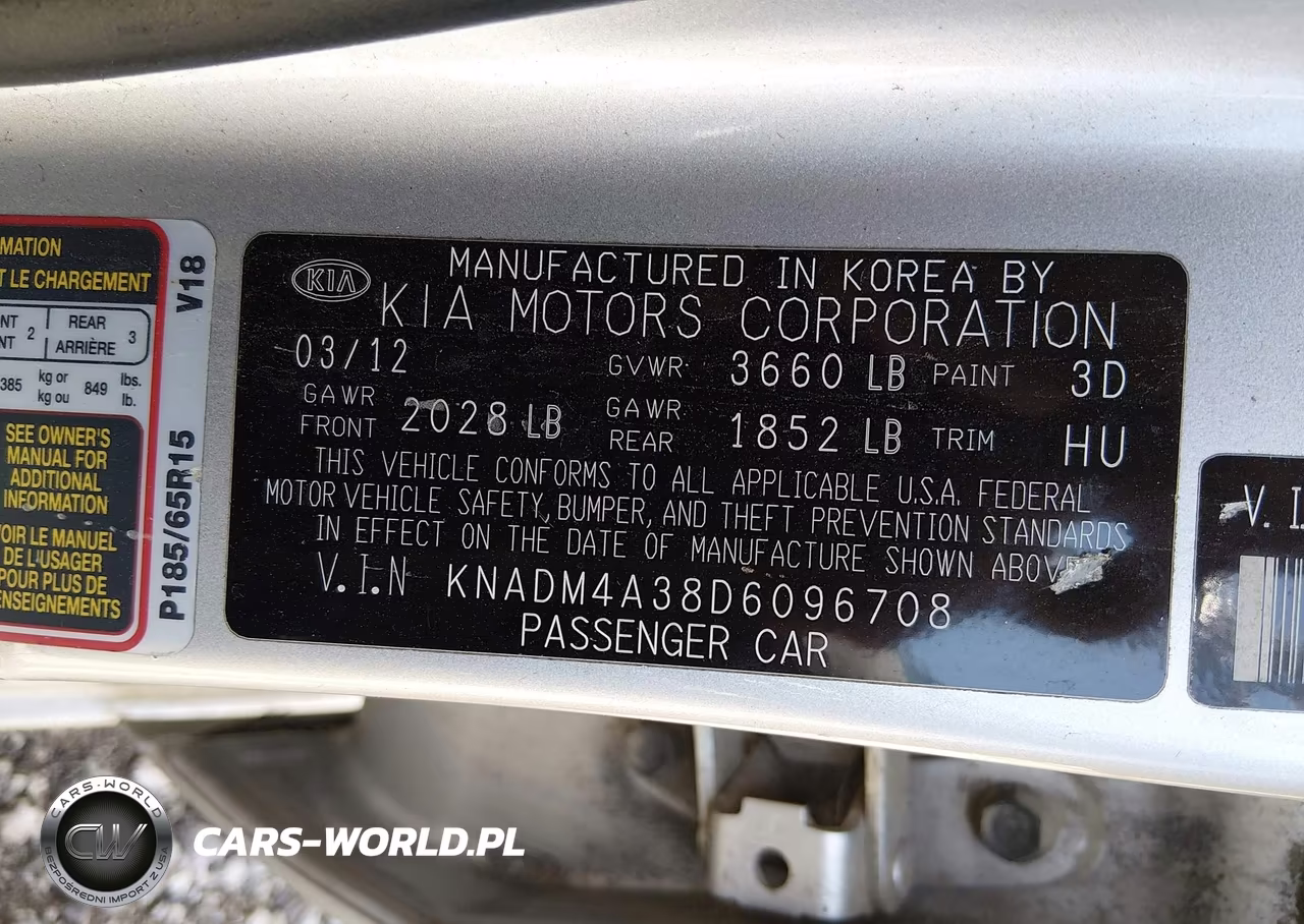 2013 Kia Rio Lx VIN:KNADM4A38D6096708 - 9