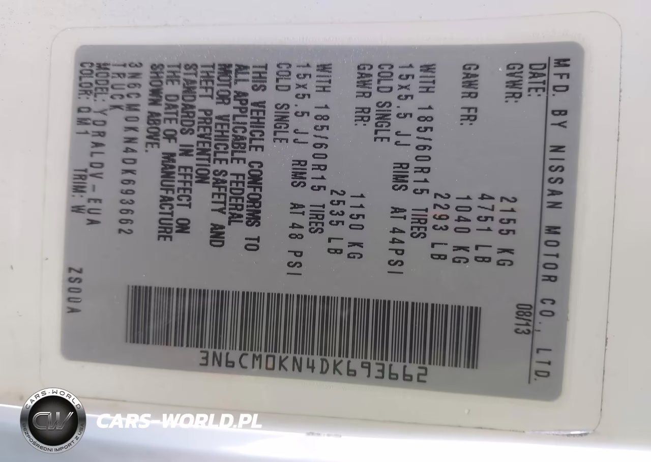 2013 Nissan Nv200 S VIN:3N6CM0KN4DK693662 - 9