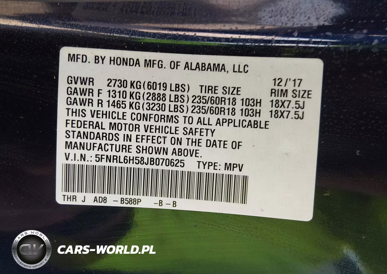 2018 Honda Odyssey Ex VIN:5FNRL6H58JB070625 - 9