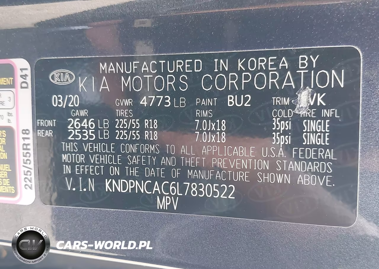 2020 Kia Sportage Ex VIN:KNDPNCAC6L7830522 - 9