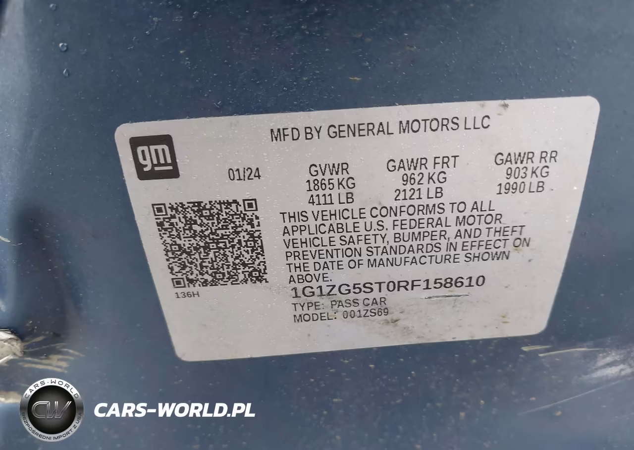 2024 Chevrolet Malibu Fwd Rs VIN:1G1ZG5ST0RF158610 - 9