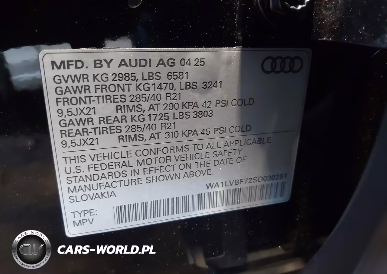 2025 Audi Q7 Premium Plus 55 Tfsi Quattro Tiptronic VIN:WA1LVBF72SD030251 - 9